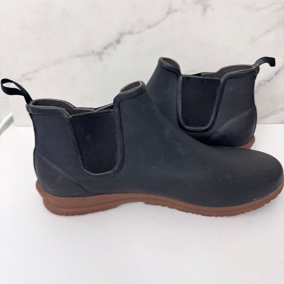 Bogs Womens Sweet Pea Chelsea Boots Size 10 Waterproof Rain Garden Black - Picture 5 of 10